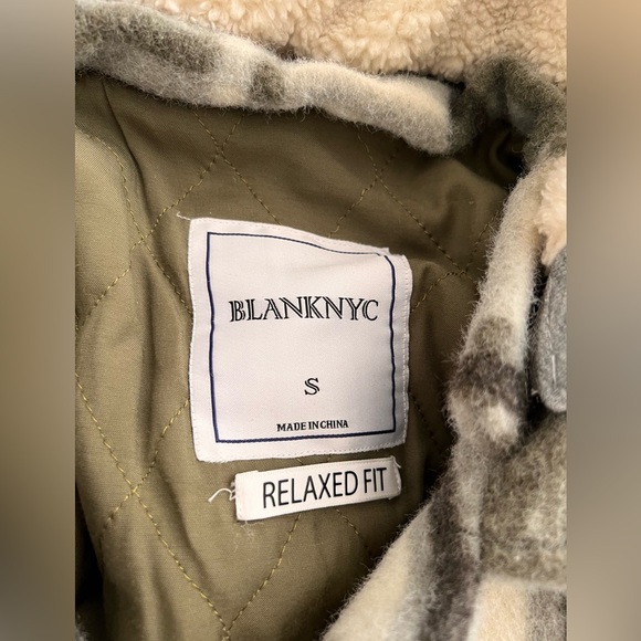 BlankNYC mens shirt jacket in plaid, relaxed fit, size small - Picture 4 of 7